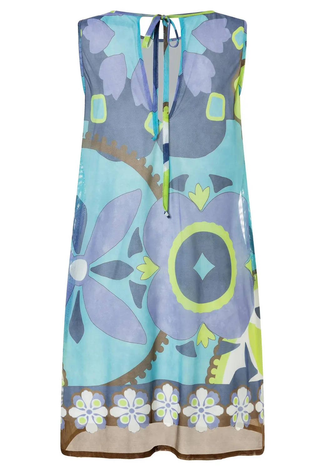 Ana Alcazar Wemona vestito rete azzurro fiori