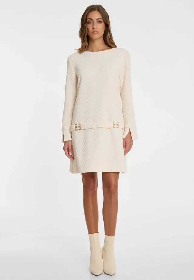 Ana Alcazar Adlea abito 60's bianco trapuntato