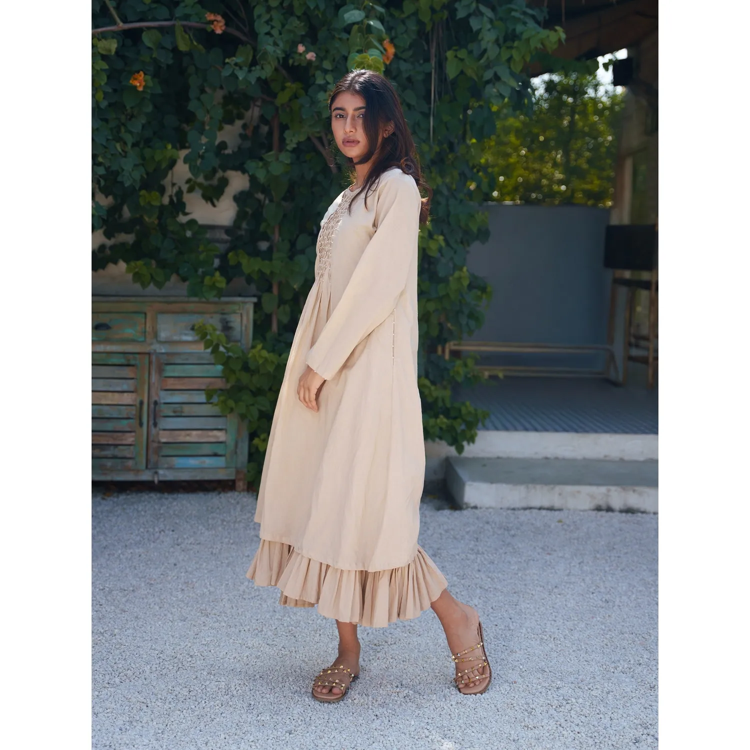 Our Dve Capsule 2 abito avorio in cotone