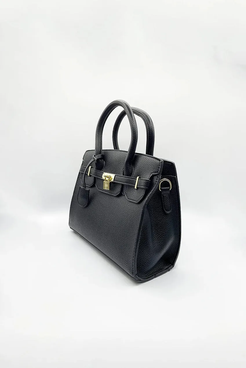 SVNX Top Handle borsa nera rigida tracolla