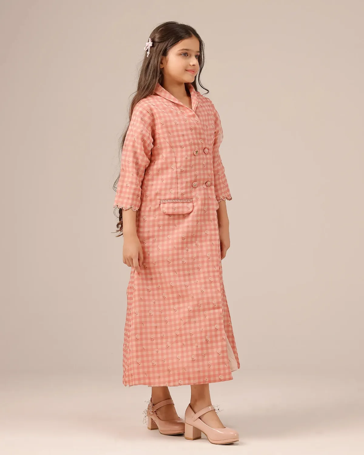 Our Dve Merry Berry Dress & Jacket completo rosa bambina