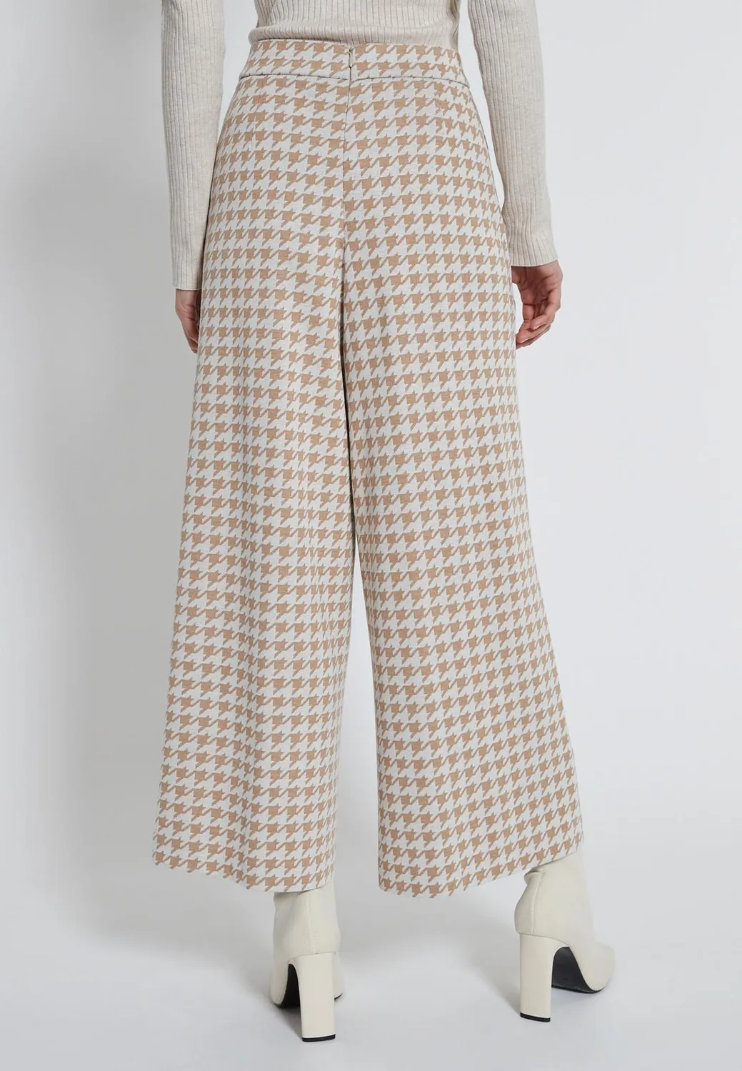 Ana Alcazar Hepyse pantaloni cropped pied-de-poule