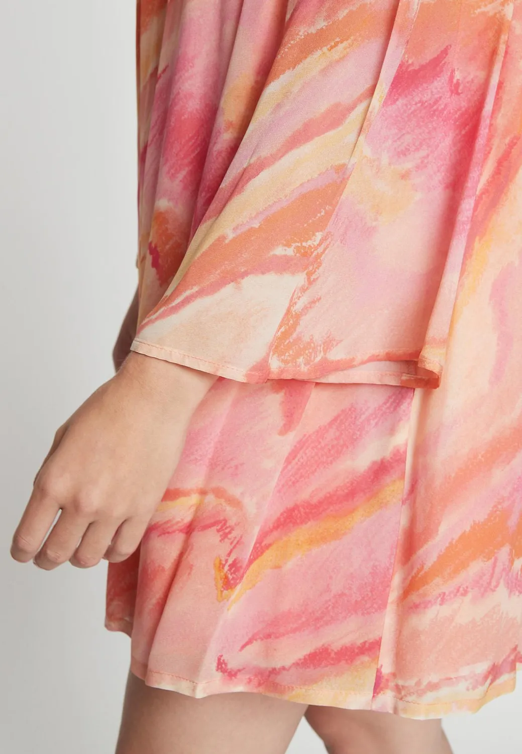 Ana Alcazar Refina abito Carmen chiffon tramonto