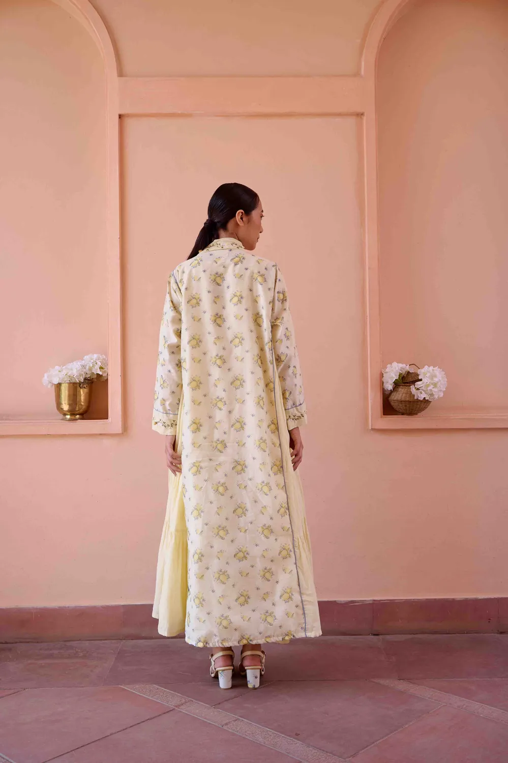 Our Dve Amily Vestito giacca limoni cotone 2 pezzi