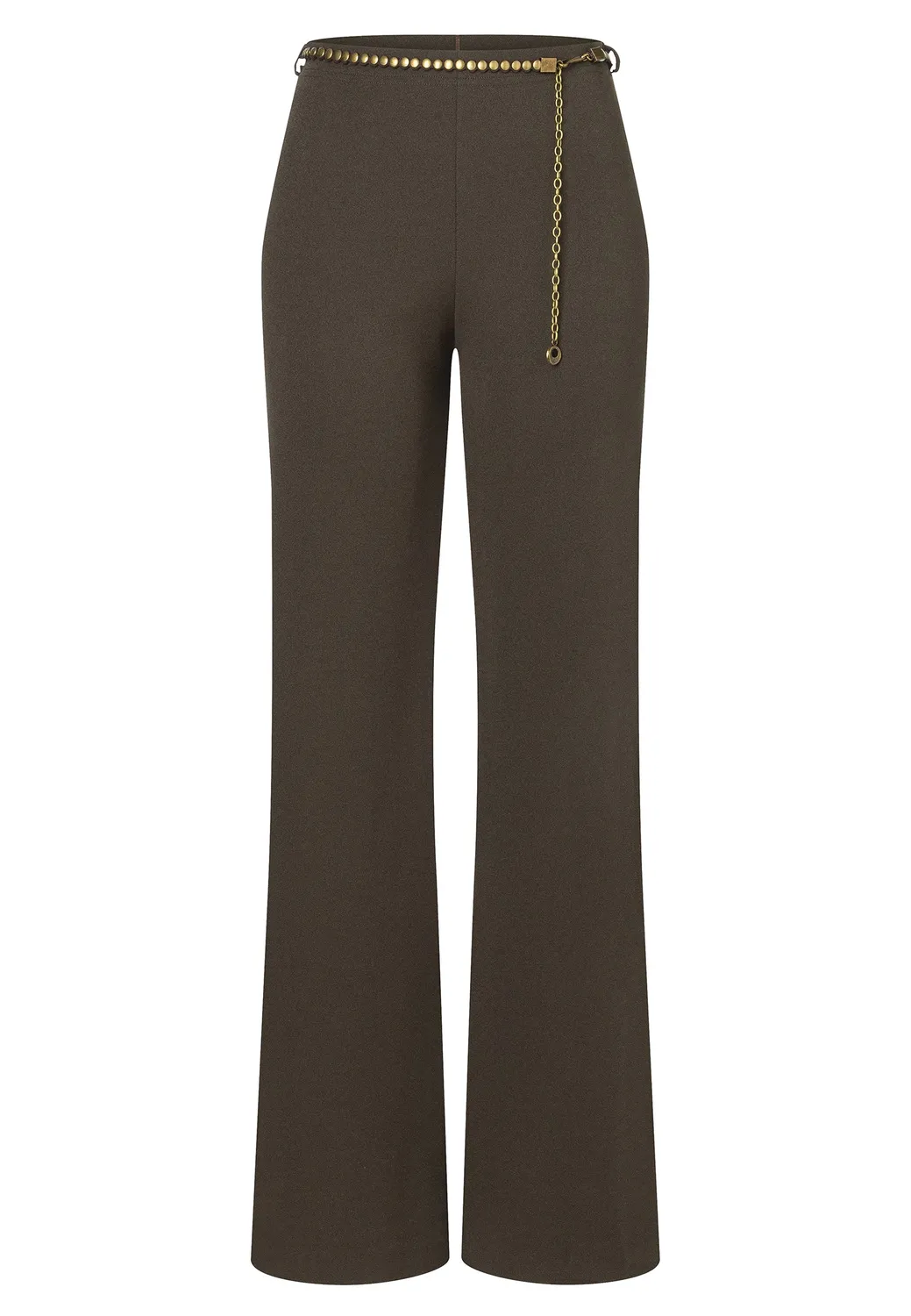Ana Alcazar Elpharis pantaloni palazzo kaki cintura