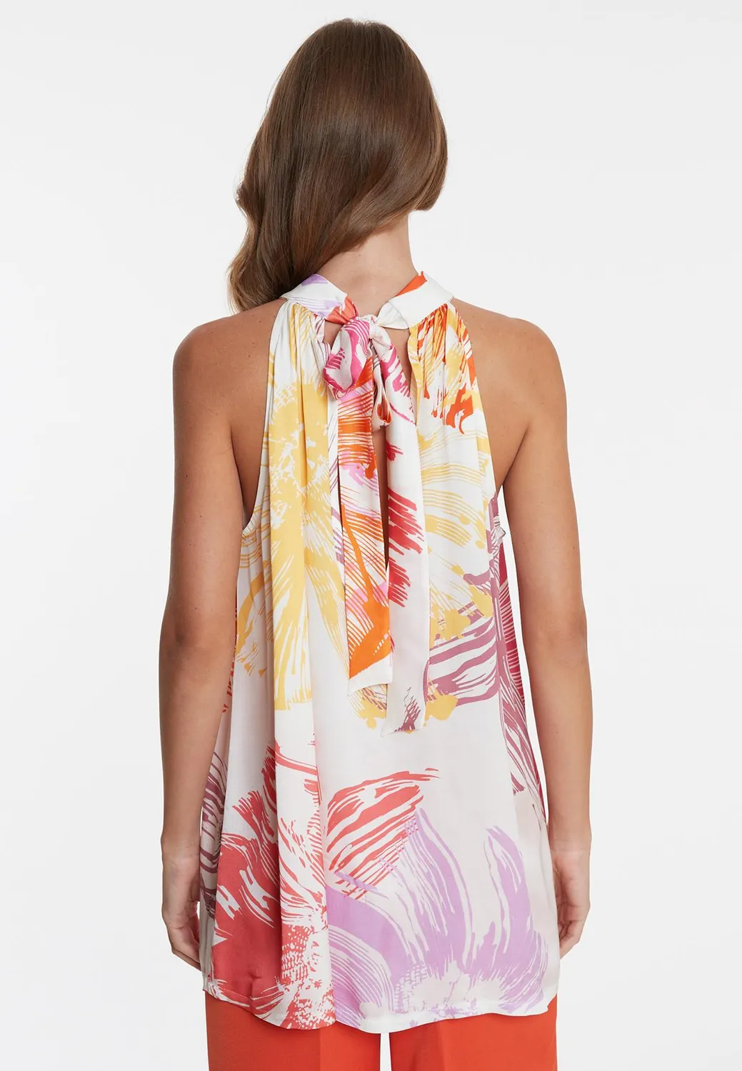 Ana Alcazar Webora top floreale scollo halter