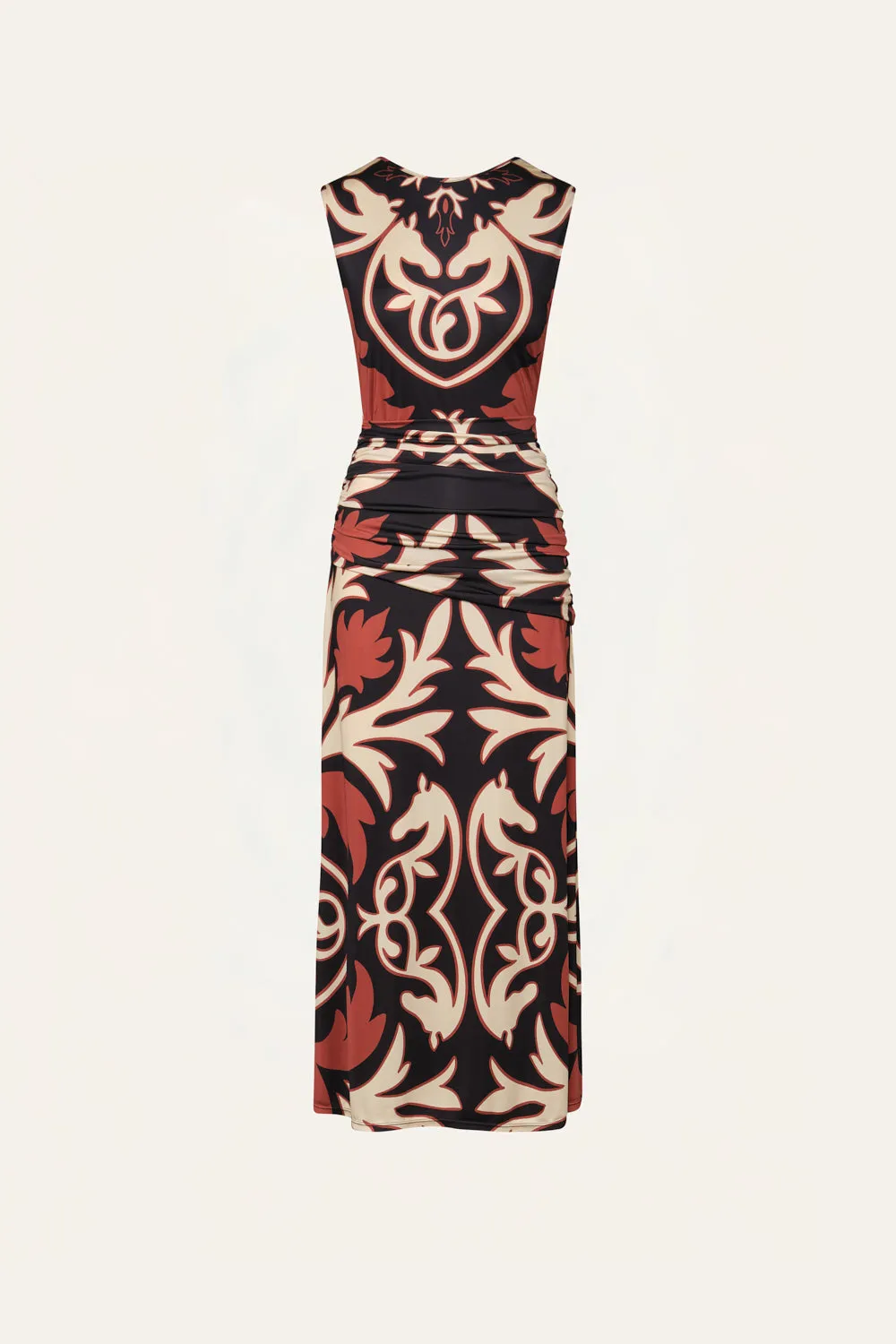 Johanna Ortiz Horizonte Mistico abito midi jersey nero