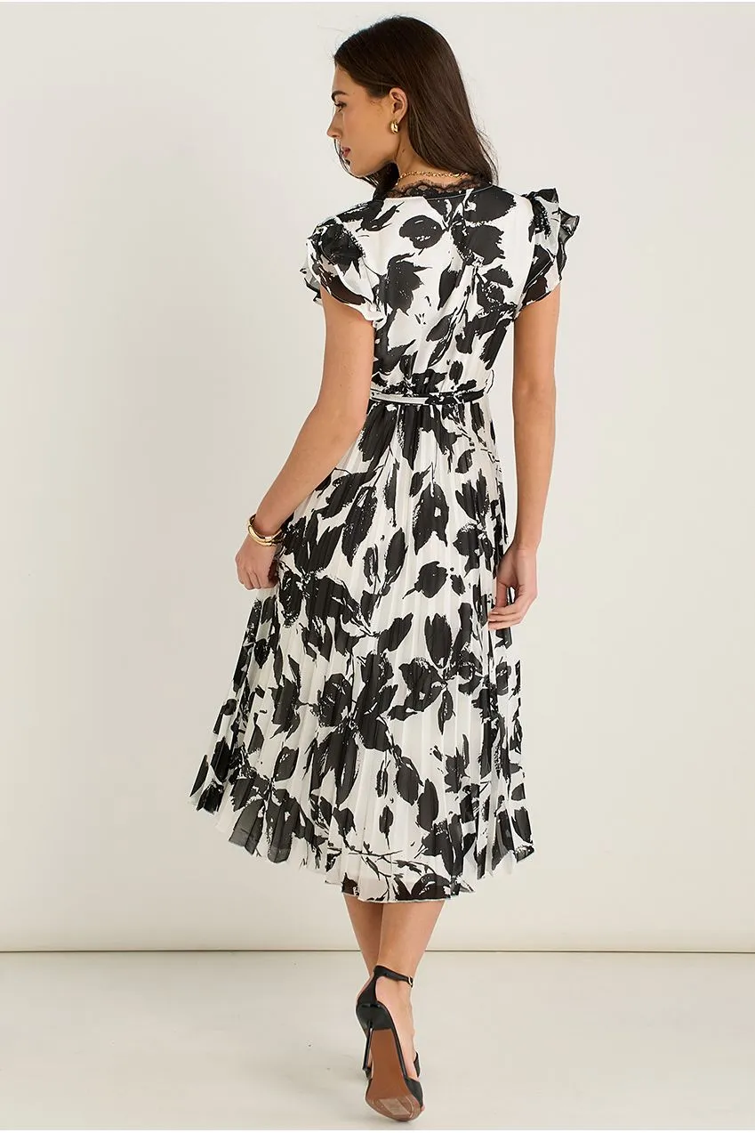 Gini London Lace Trim abito midi portafoglio mono