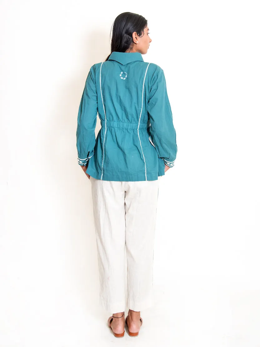 Our Dve Cordelia Cuttle coordinato cotone verde turchese