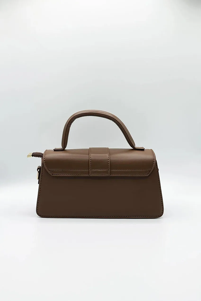 SVNX HB350506 borsa crossbody marrone piccola