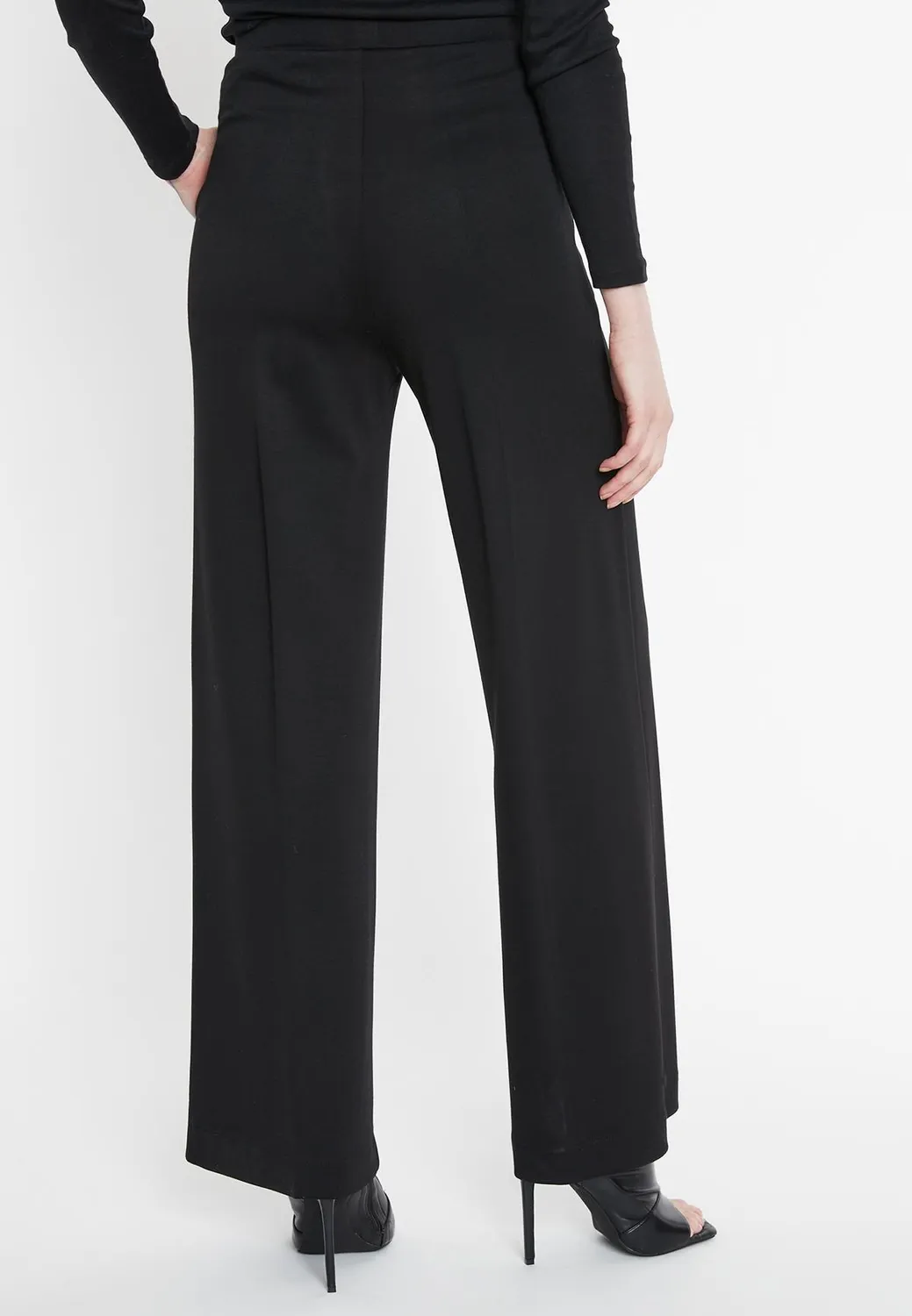 Ana Alcazar Silas pantaloni larghi neri Marlene
