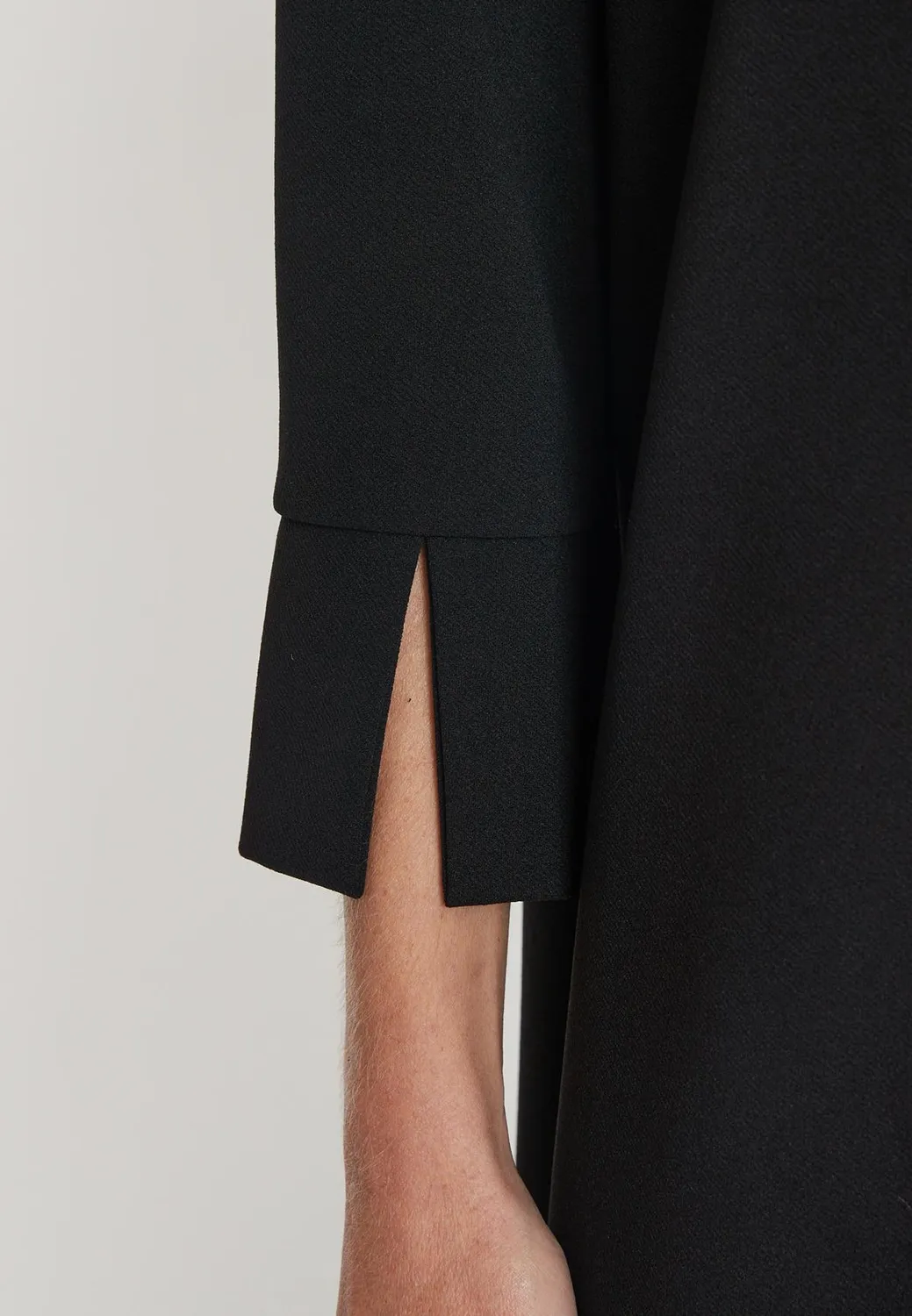 Ana Alcazar Melea abito ampio nero midi jersey
