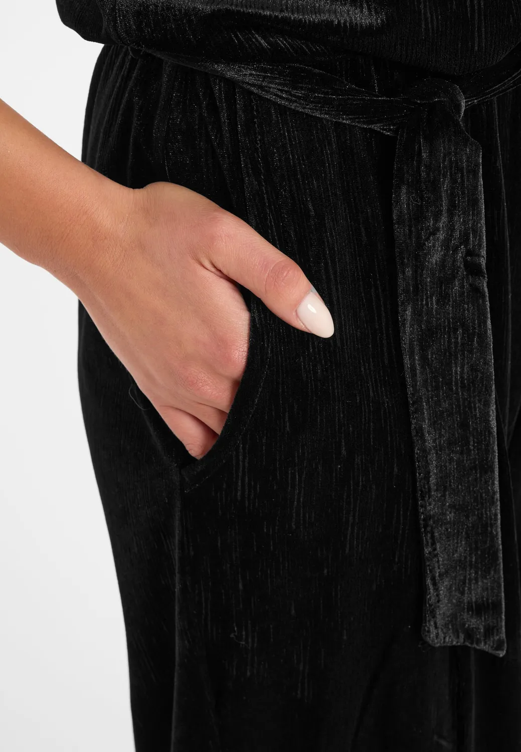 Ana Alcazar Cesali jumpsuit velluto nero