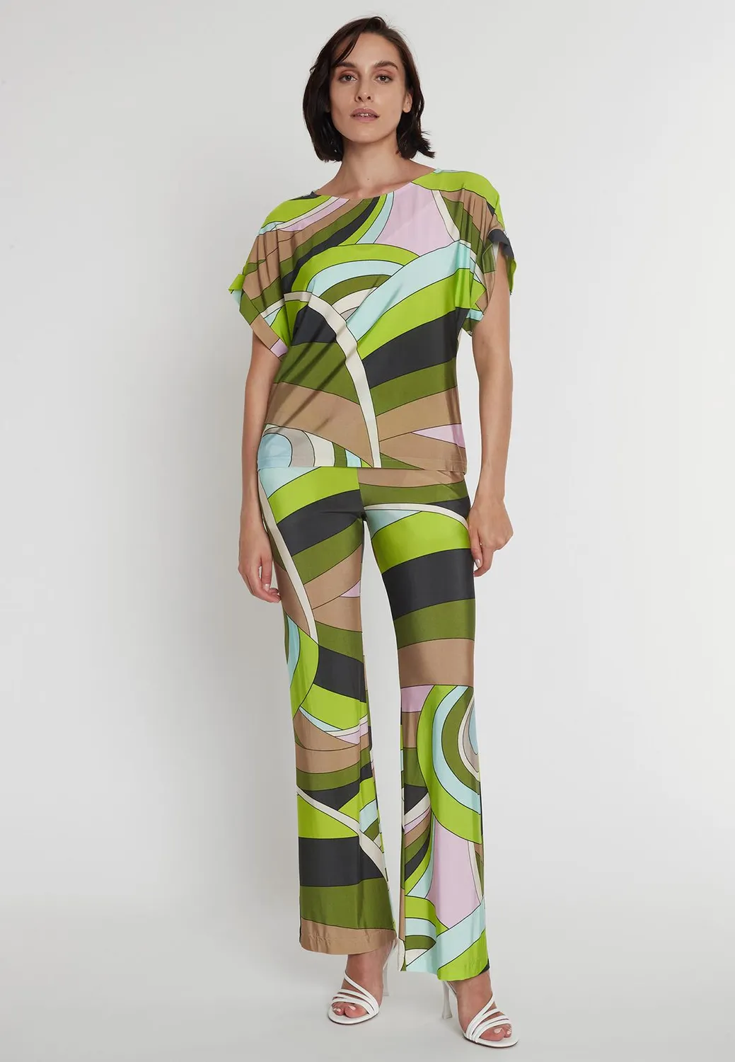 Ana Alcazar Pirsea pantaloni lunghi jersey fantasia