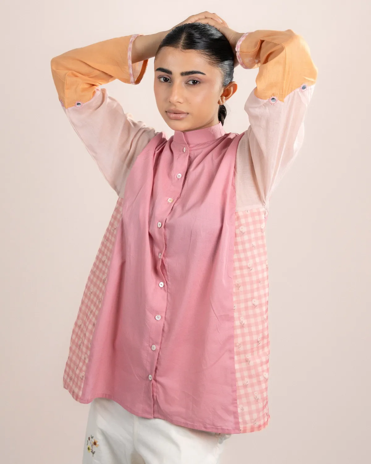 Our Dve Lyra Shirt camicia rosa flesh cotone donna