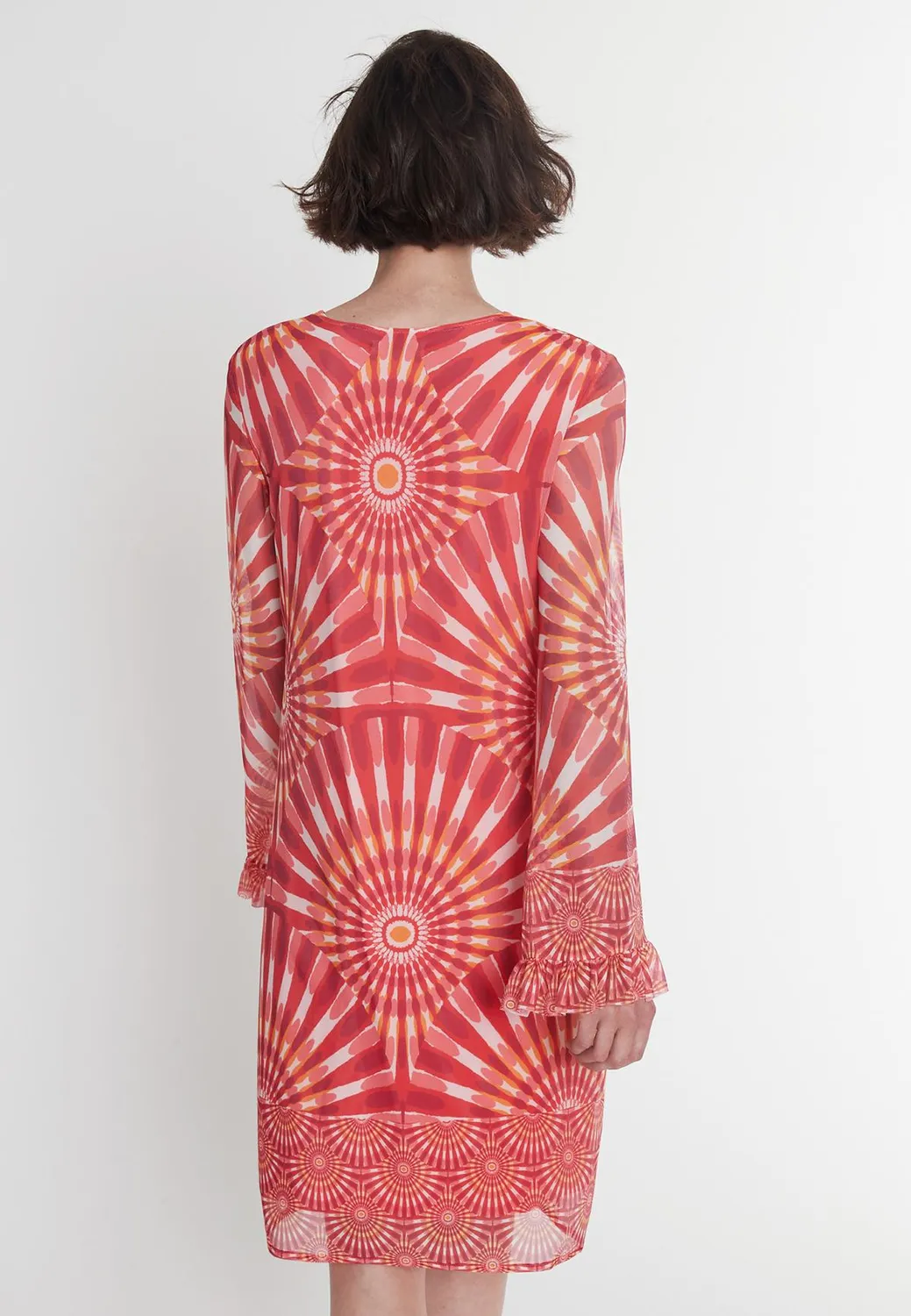 Ana Alcazar Pesina abito tunica batik rosso