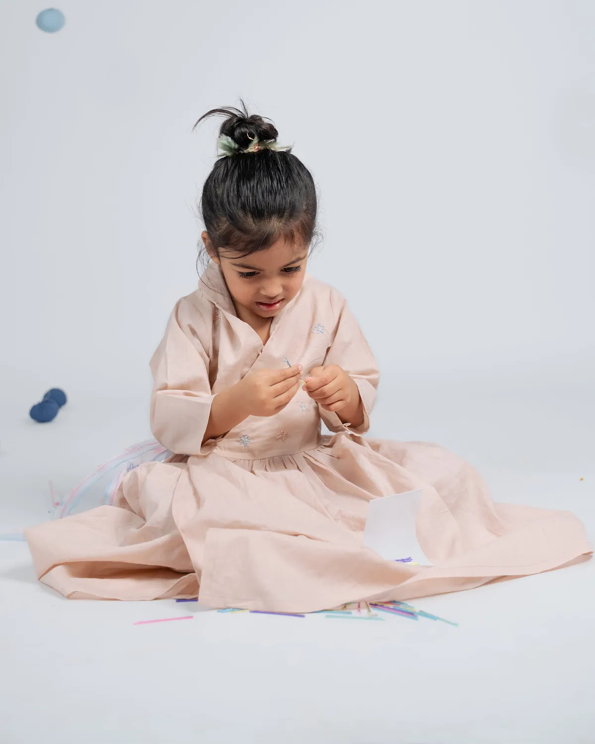 Our Dve Bella abito bambina rosa flamingo cotone