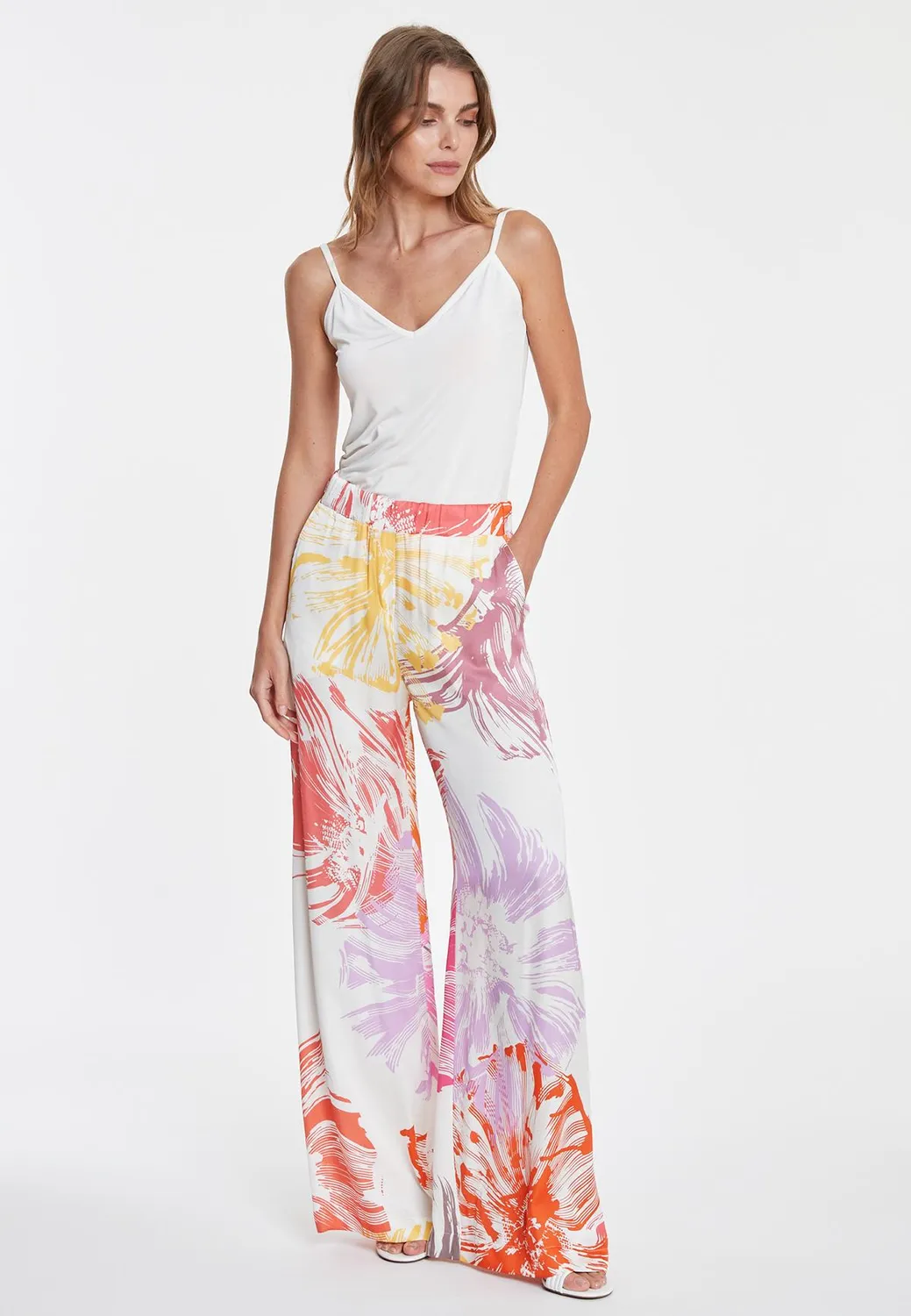 Ana Alcazar Webosy pantaloni larghi fantasia floreale