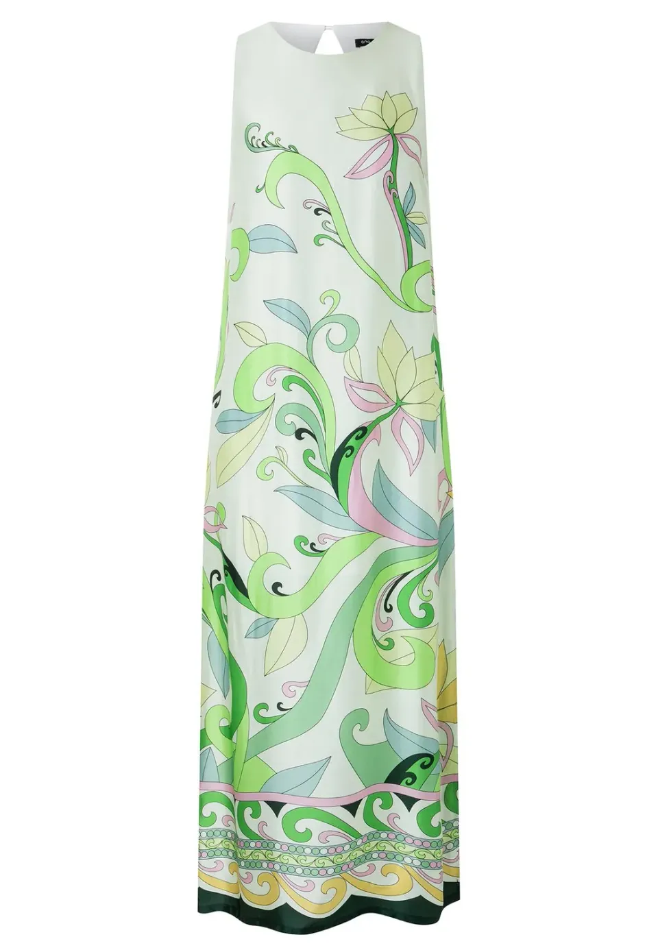 Ana Alcazar Pecasa abito maxi raso menta fiori