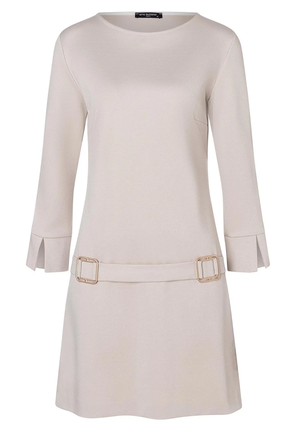 Ana Alcazar Ahala mini abito svasato bianco anni 60
