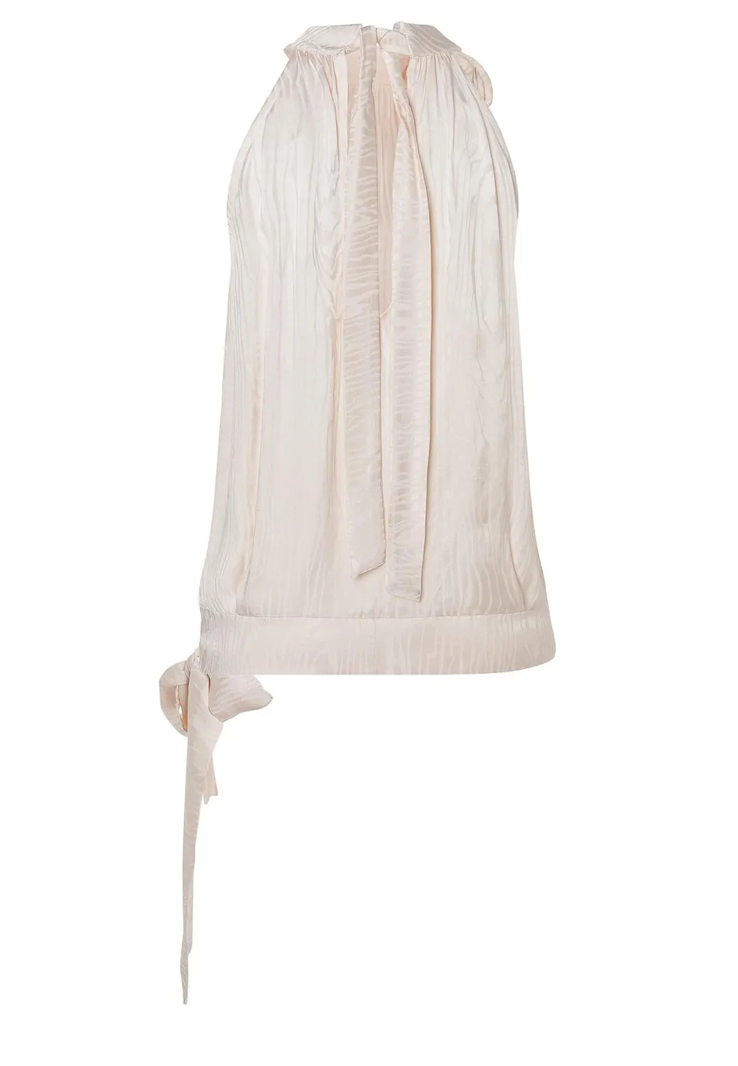 Ana Alcazar Zarla top raso avorio con fiore
