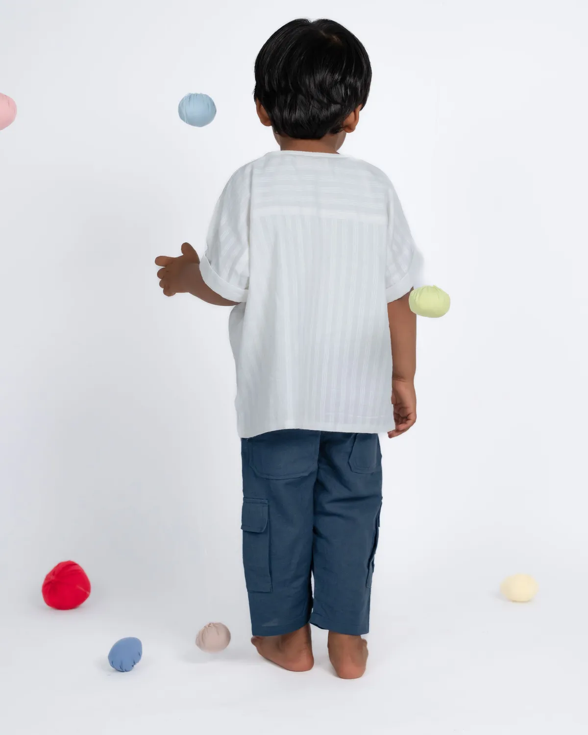 Our Dve Mini Elite camicia bambino blu ottanio cotone