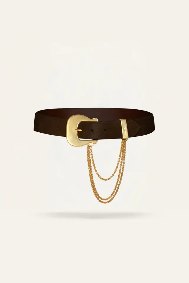 Johanna Ortiz Twist Od Heritage cintura pelle marrone