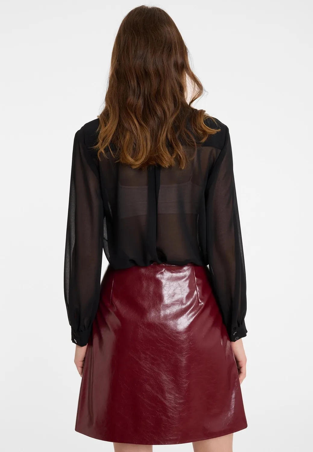 Ana Alcazar Acori gonna a-line bordeaux