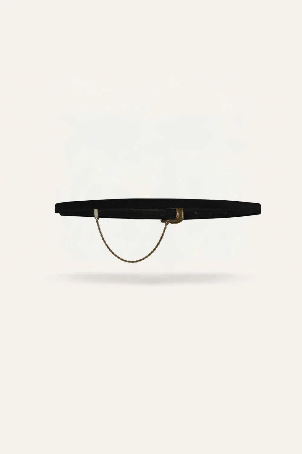 Johanna Ortiz Paradise Chime cintura pelle nera fibbia oro