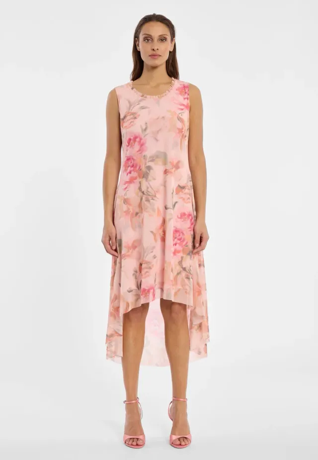 Ana Alcazar Devar abito tulle rose rosa corto dietro lungo