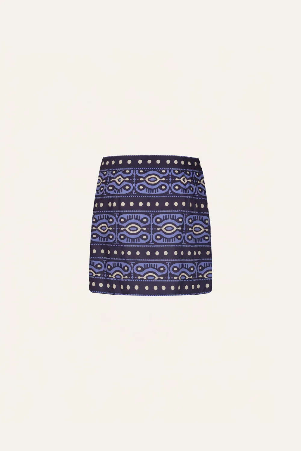 Johanna Ortiz Hunting Roots minigonna blu cotone