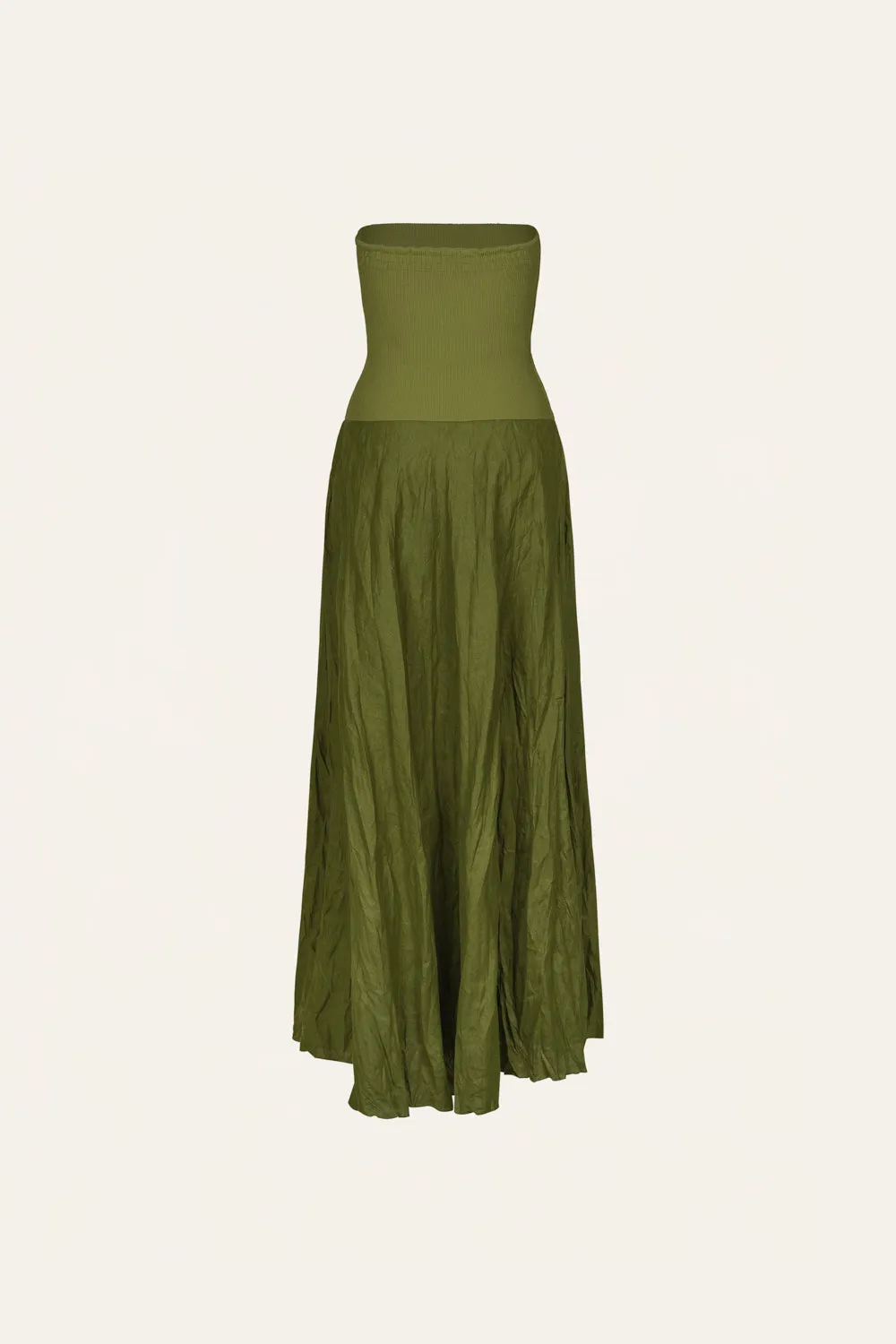 Johanna Ortiz Empowerment Movement gonna midi verde lino