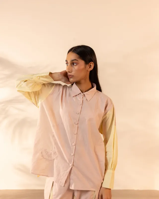 Our Dve Breeze camicia cotone rosa giallo taglia unica
