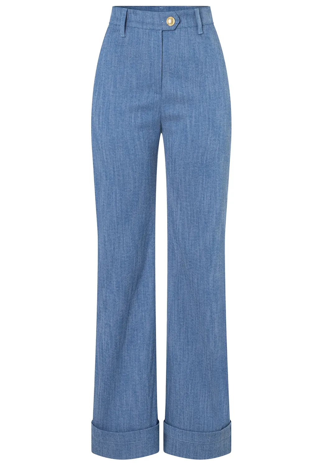 Ana Alcazar Doari Bootcut jeans zampa denim risvolto
