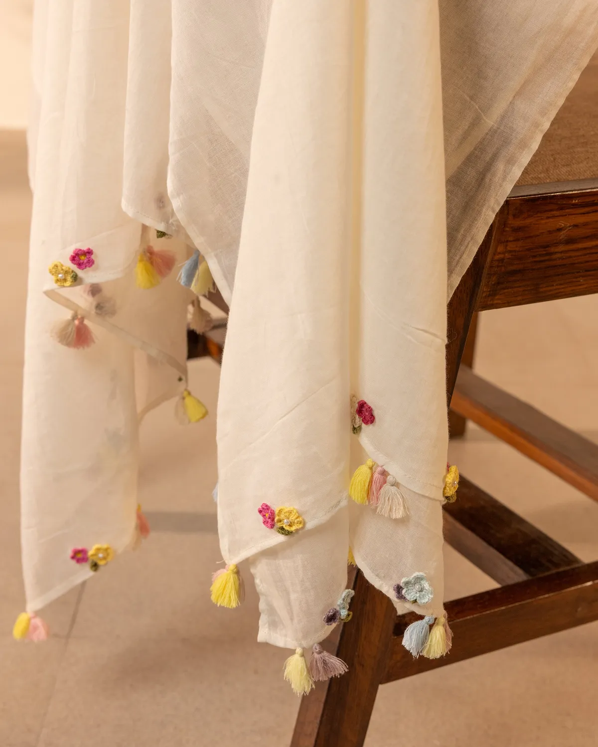 Our Dve Sunny Slice stola beige arancione