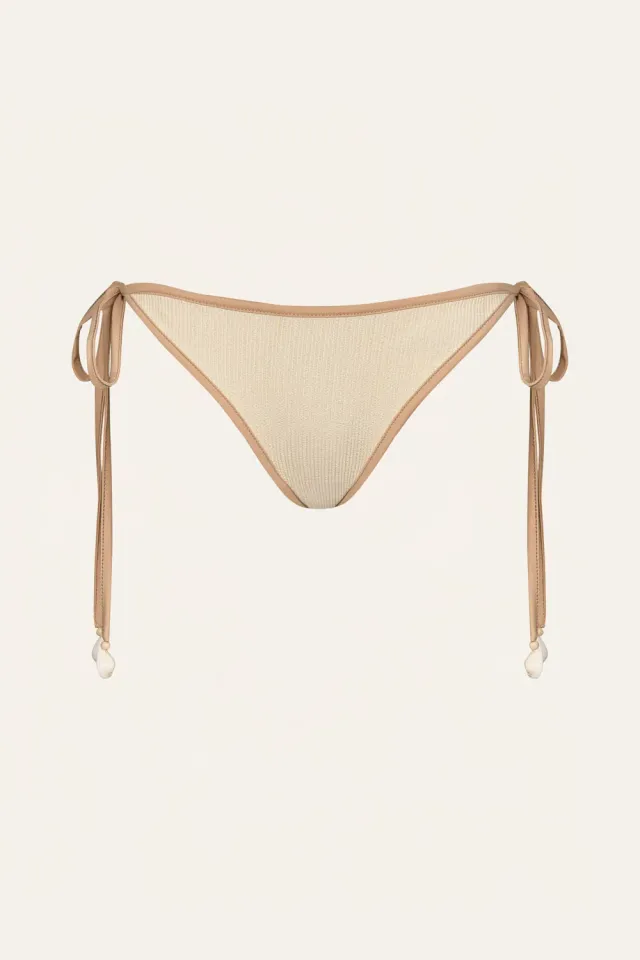 Johanna Ortiz Spiritual Retreat slip bikini ecru lycra
