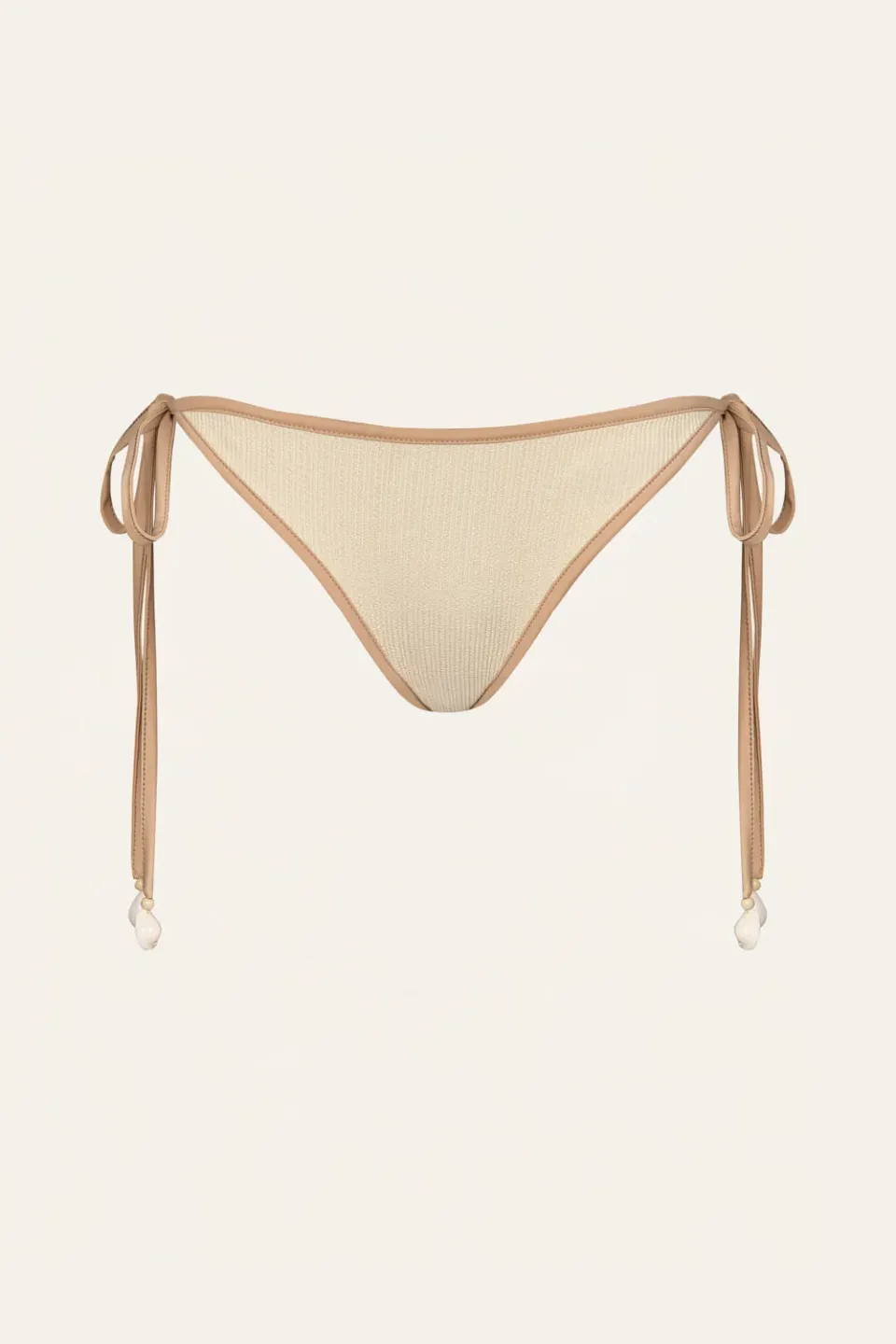 Johanna Ortiz Spiritual Retreat slip bikini ecru lycra