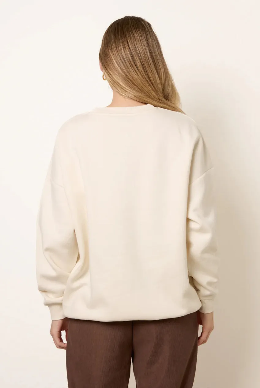 Goddiva Blue Vanilla Espresso felpa avorio cotone S/M