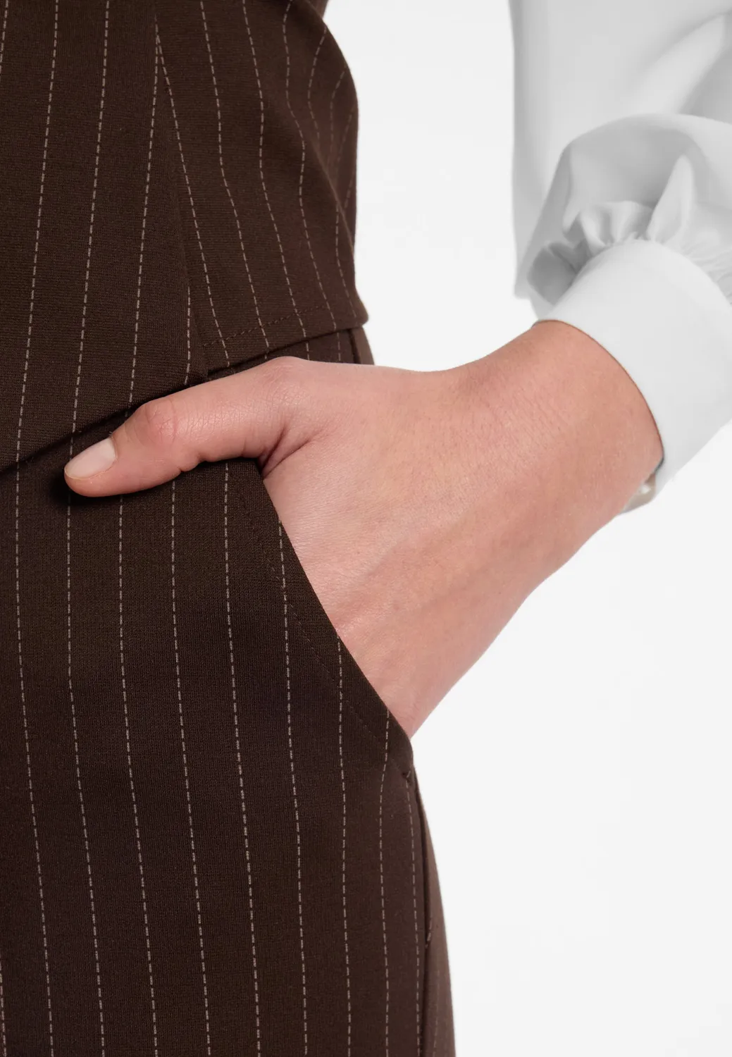 Ana Alcazar Elyrabelle pantaloni sigaretta gessato
