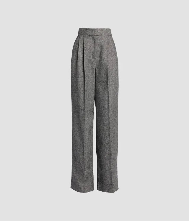 Erdem Herringbone pantalone palazzo spina di pesce