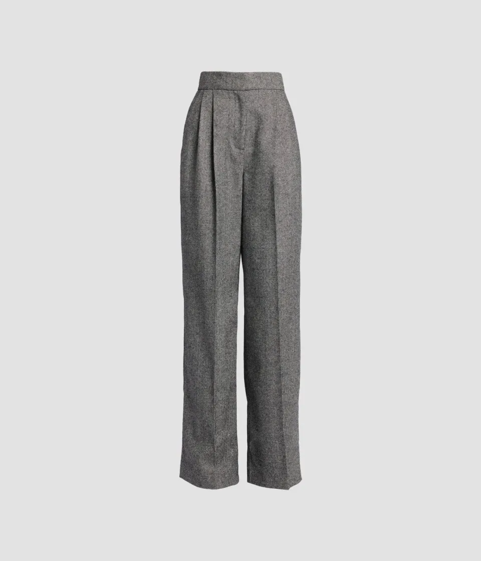 Erdem Herringbone pantalone palazzo spina di pesce