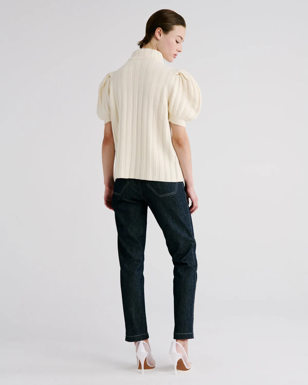 Violante Nessi Riley maglia avorio lana merino