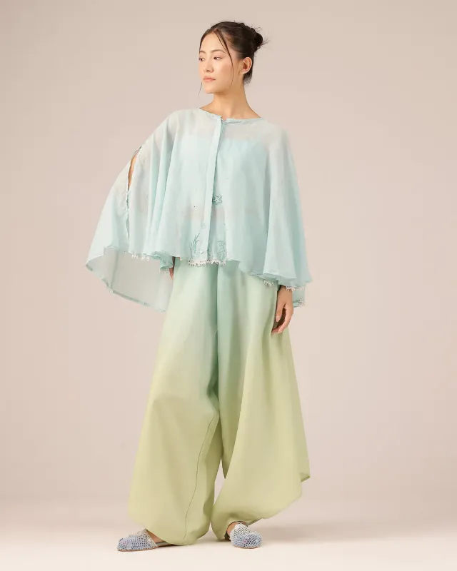 Our Dve Golden Dune top giacca blu ricamata leggero