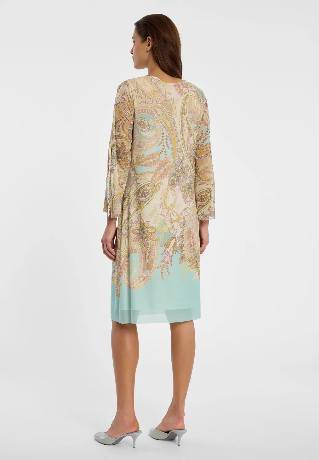 Ana Alcazar Denia abito tunica paisley turchese