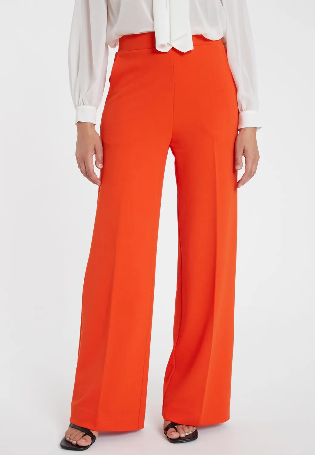 Ana Alcazar Silara pantaloni palazzo arancioni