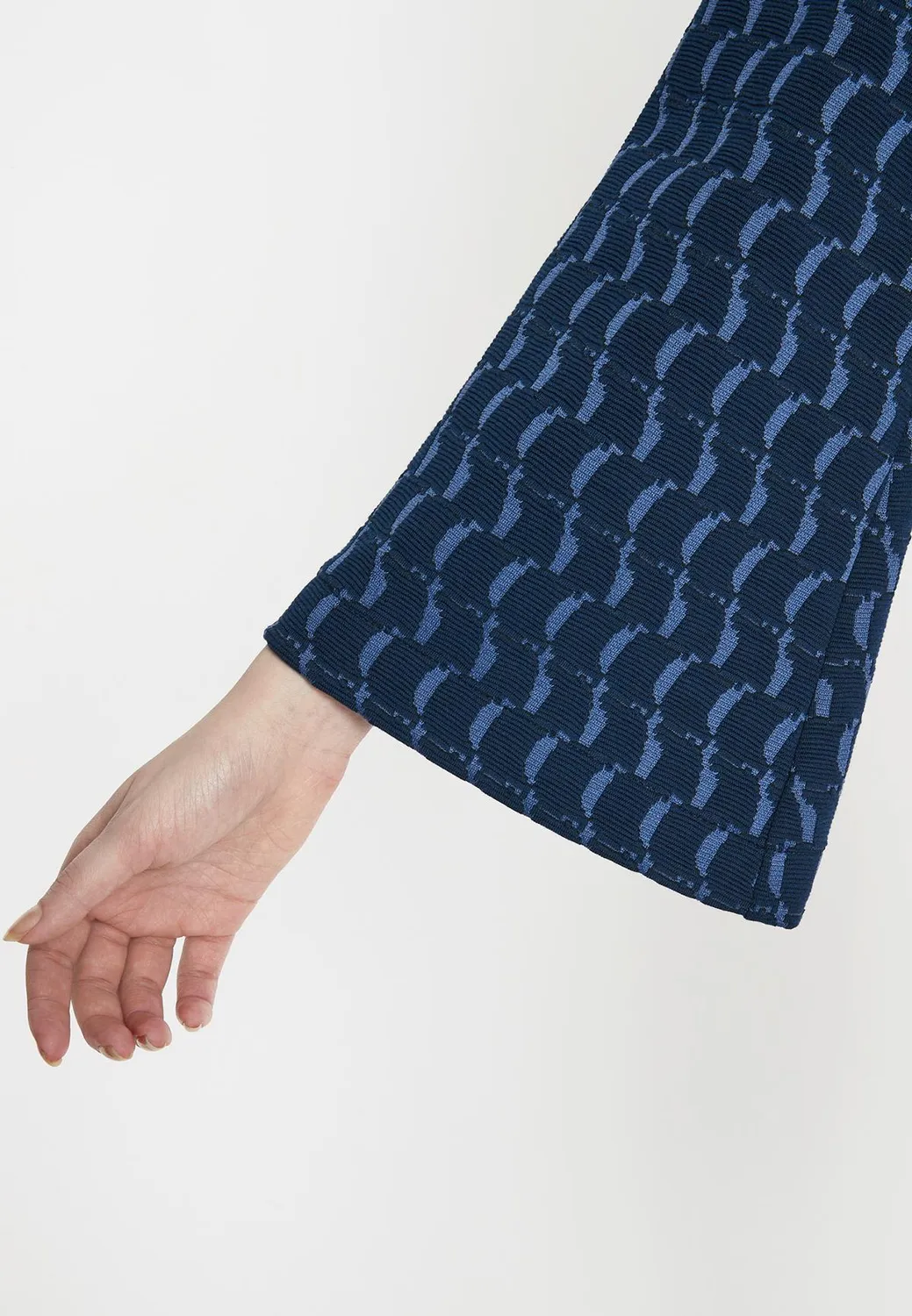Ana Alcazar Siwora abito corto jacquard blu
