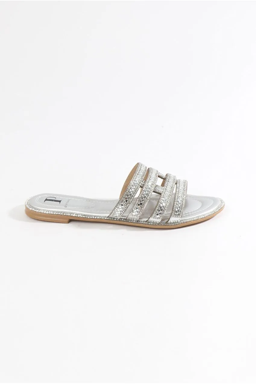 Pia Rossini Marielle sandali argento con strass