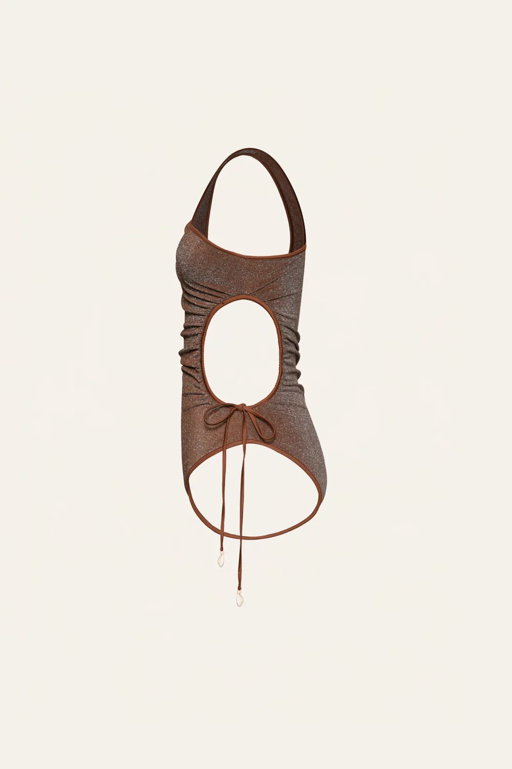 Johanna Ortiz Whispering costume intero lycra marrone