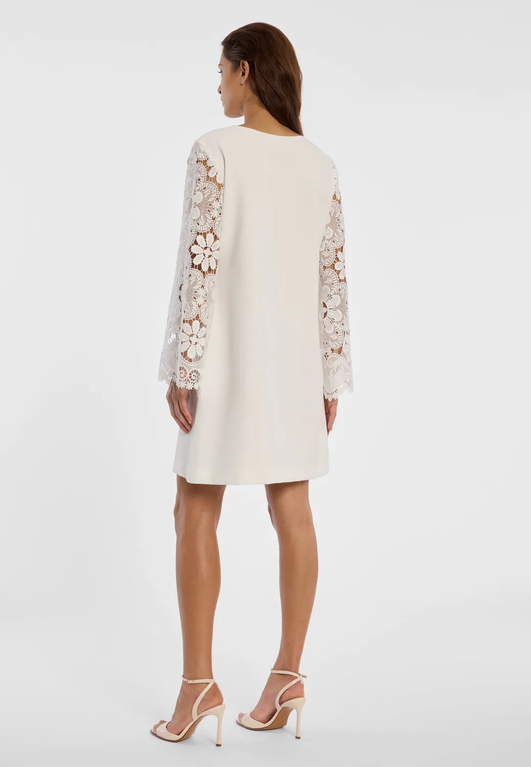Ana Alcazar Daini abito tunica bianco pizzo floreale