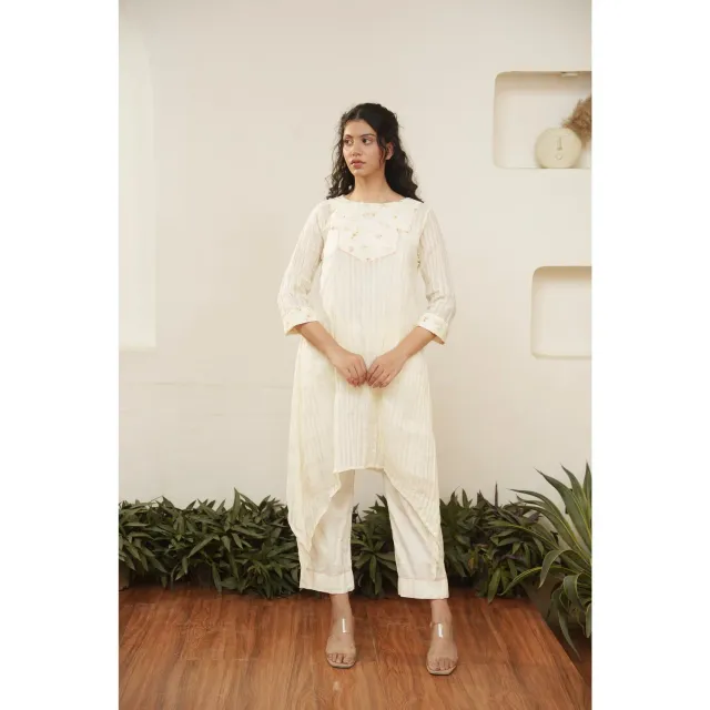 Our Dve Capsule 7 completo beige cotone 2 pezzi